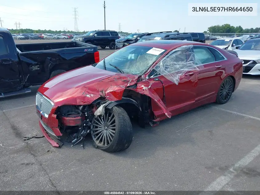 2017 Lincoln Mkz Reserve VIN: 3LN6L5E97HR664650 Lot: 45564542