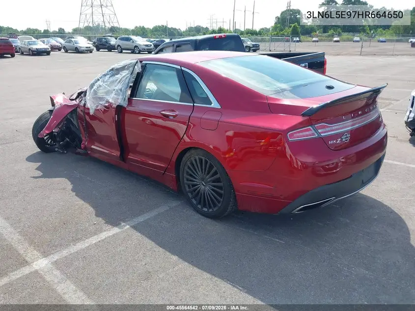2017 Lincoln Mkz Reserve VIN: 3LN6L5E97HR664650 Lot: 45564542