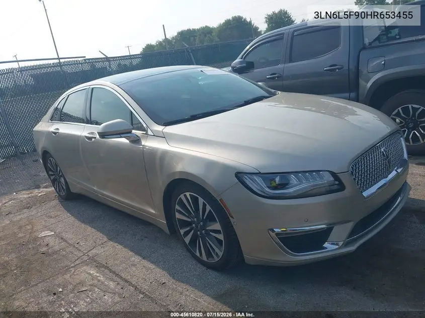 2017 Lincoln Mkz Reserve VIN: 3LN6L5F90HR653455 Lot: 45610820