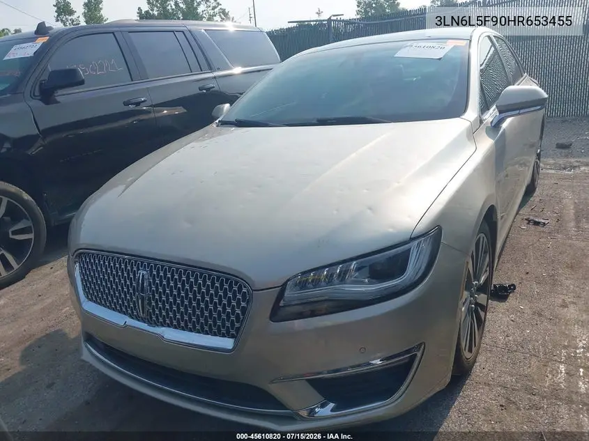 2017 Lincoln Mkz Reserve VIN: 3LN6L5F90HR653455 Lot: 45610820