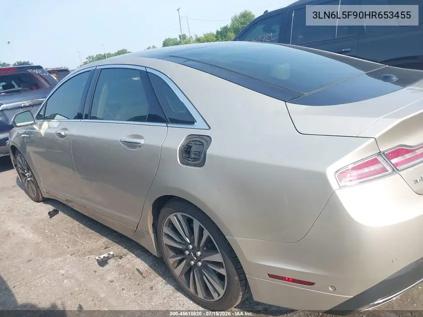 2017 Lincoln Mkz Reserve VIN: 3LN6L5F90HR653455 Lot: 45610820