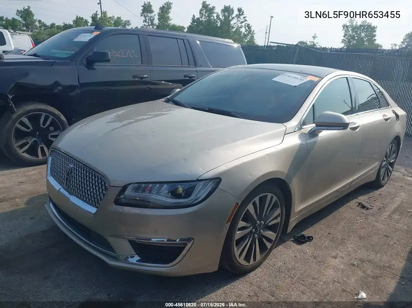 2017 Lincoln Mkz Reserve VIN: 3LN6L5F90HR653455 Lot: 45610820