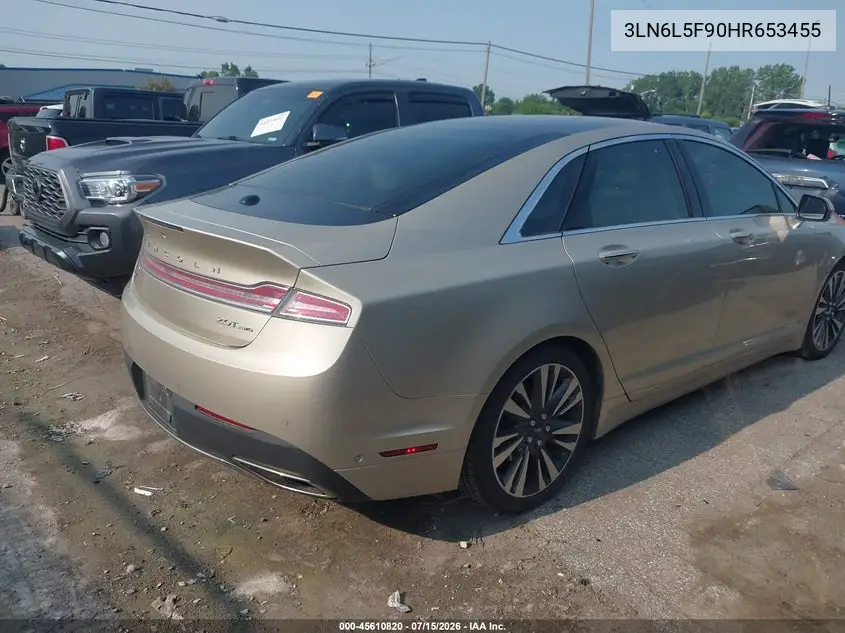 2017 Lincoln Mkz Reserve VIN: 3LN6L5F90HR653455 Lot: 45610820