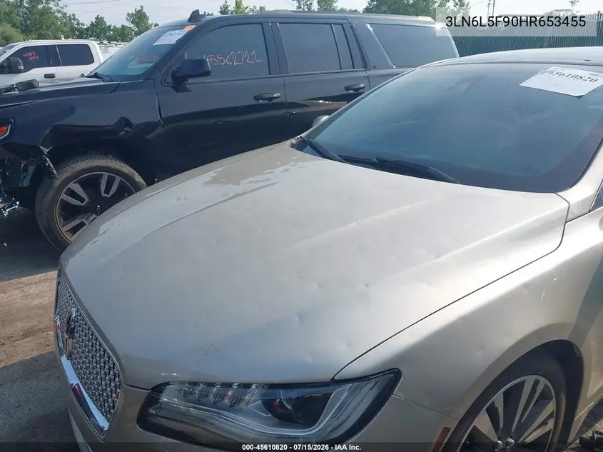 2017 Lincoln Mkz Reserve VIN: 3LN6L5F90HR653455 Lot: 45610820