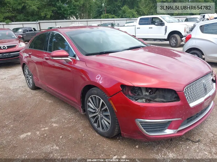 2017 Lincoln Mkz Hybrid Select VIN: 3LN6L5LU8HR654782 Lot: 45617104