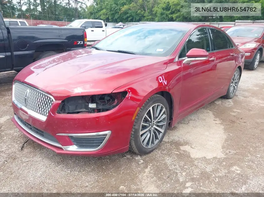 2017 Lincoln Mkz Hybrid Select VIN: 3LN6L5LU8HR654782 Lot: 45617104