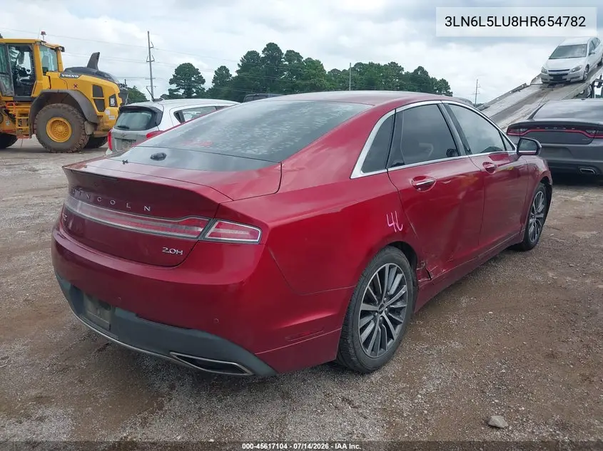 2017 Lincoln Mkz Hybrid Select VIN: 3LN6L5LU8HR654782 Lot: 45617104