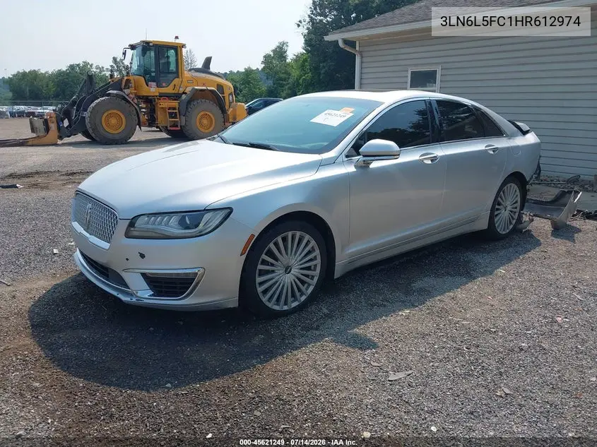 2017 Lincoln Mkz Reserve VIN: 3LN6L5FC1HR612974 Lot: 45621249