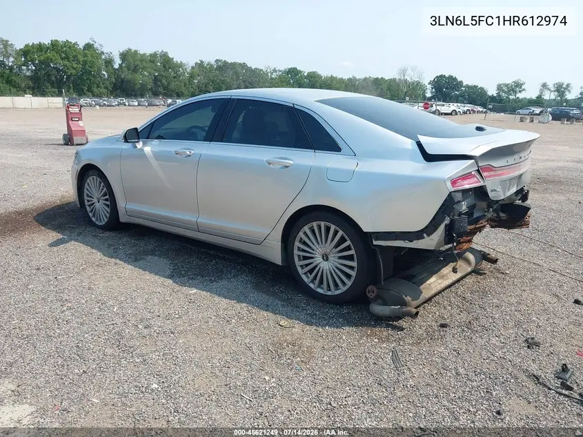2017 Lincoln Mkz Reserve VIN: 3LN6L5FC1HR612974 Lot: 45621249