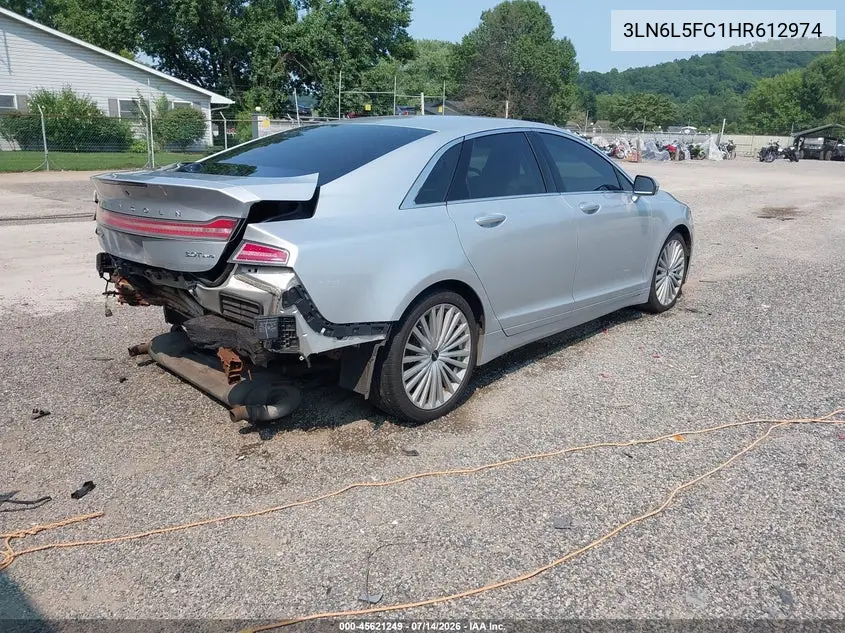 2017 Lincoln Mkz Reserve VIN: 3LN6L5FC1HR612974 Lot: 45621249