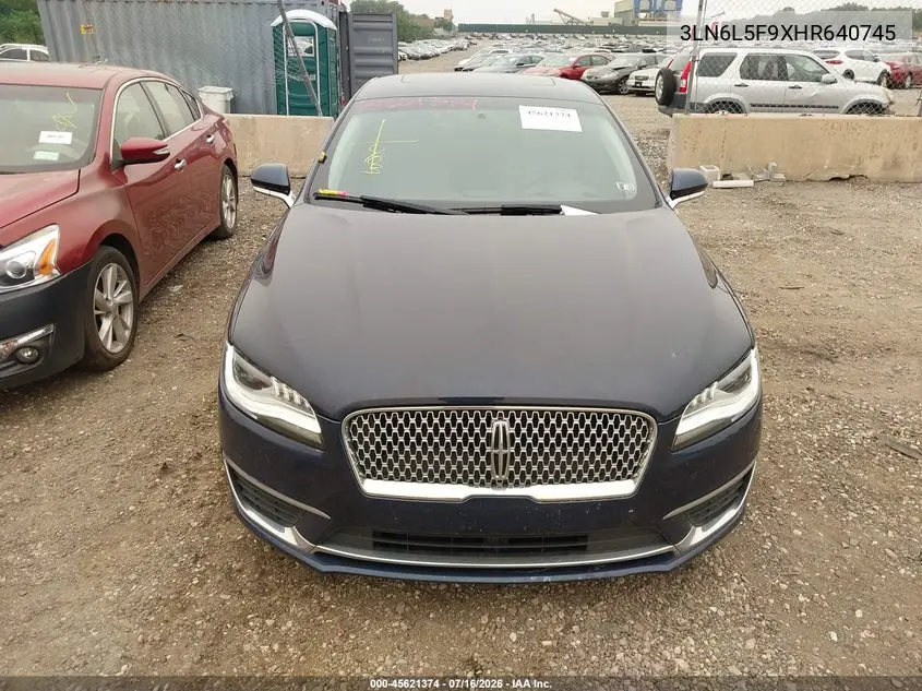 2017 Lincoln Mkz Reserve VIN: 3LN6L5F9XHR640745 Lot: 45621374