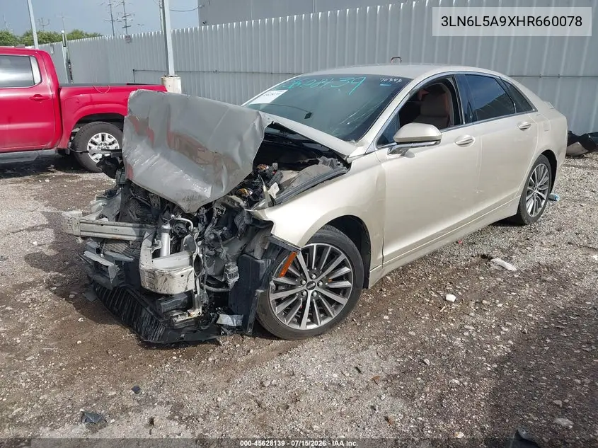 2017 Lincoln Mkz Premiere VIN: 3LN6L5A9XHR660078 Lot: 45628139