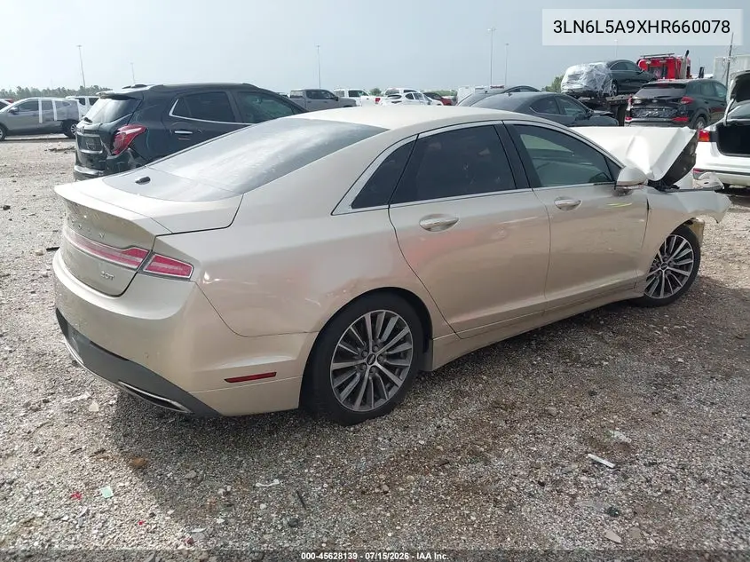 2017 Lincoln Mkz Premiere VIN: 3LN6L5A9XHR660078 Lot: 45628139