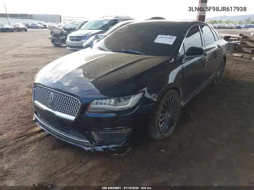 2018 Lincoln Mkz Reserve VIN: 3LN6L5F98JR617938 Lot: 45626981