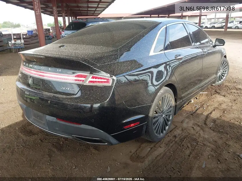 2018 Lincoln Mkz Reserve VIN: 3LN6L5F98JR617938 Lot: 45626981