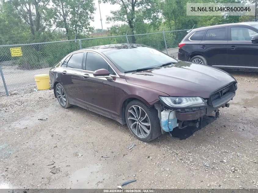 2019 Lincoln Mkz Hybrid Reserve I VIN: 3LN6L5LU4KR600046 Lot: 45283851