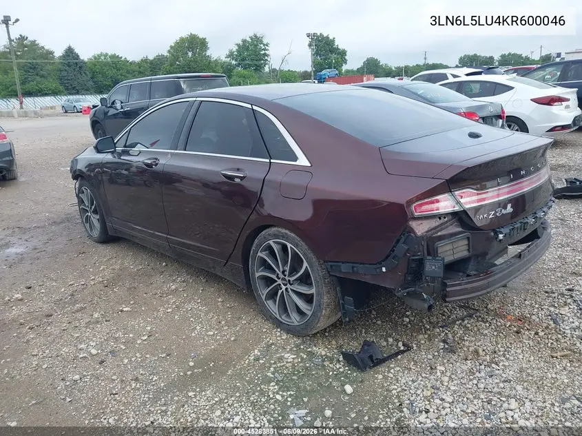 2019 Lincoln Mkz Hybrid Reserve I VIN: 3LN6L5LU4KR600046 Lot: 45283851