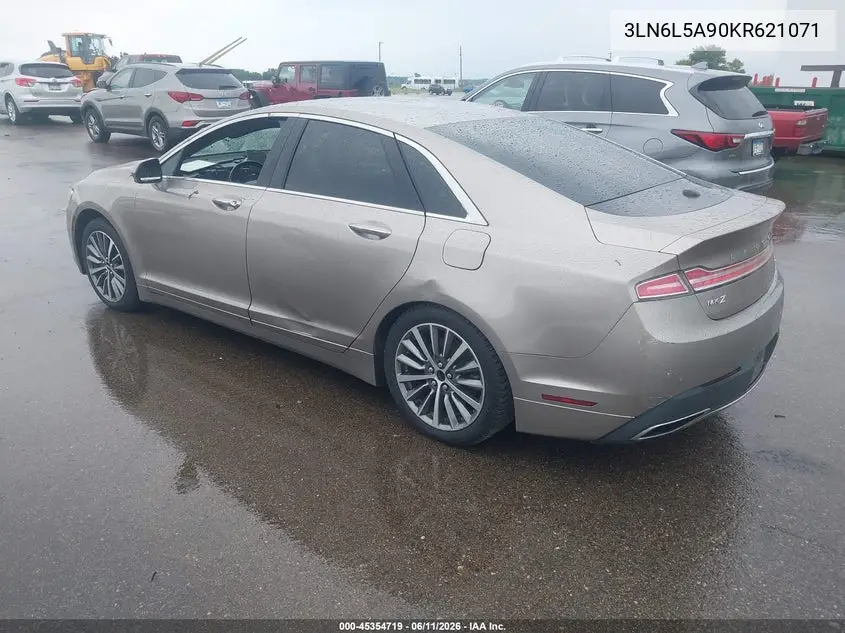 2019 Lincoln Mkz Standard VIN: 3LN6L5A90KR621071 Lot: 45354719