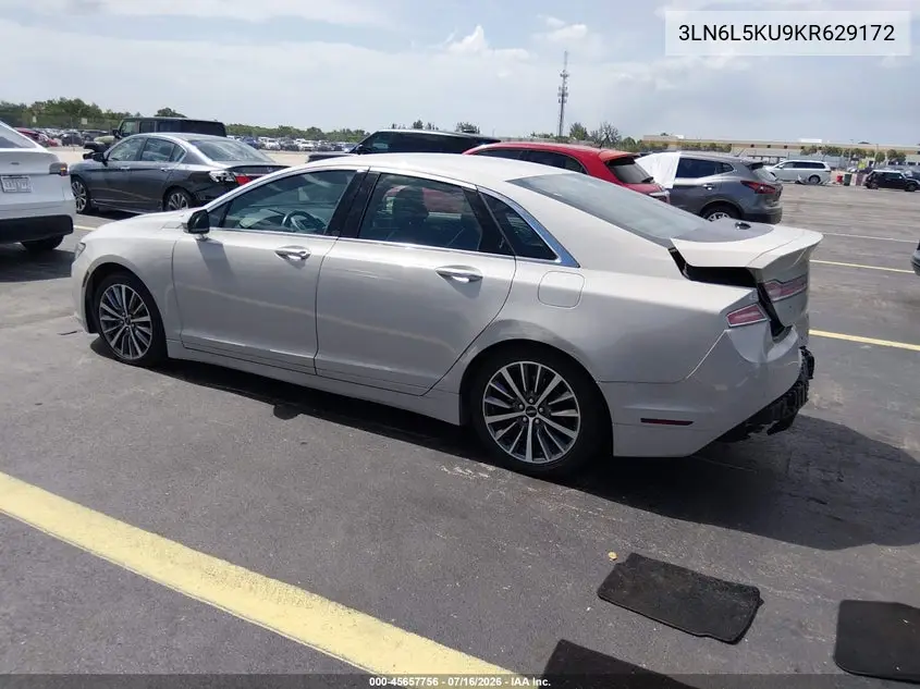 2019 Lincoln Mkz Hybrid Standard VIN: 3LN6L5KU9KR629172 Lot: 45657756