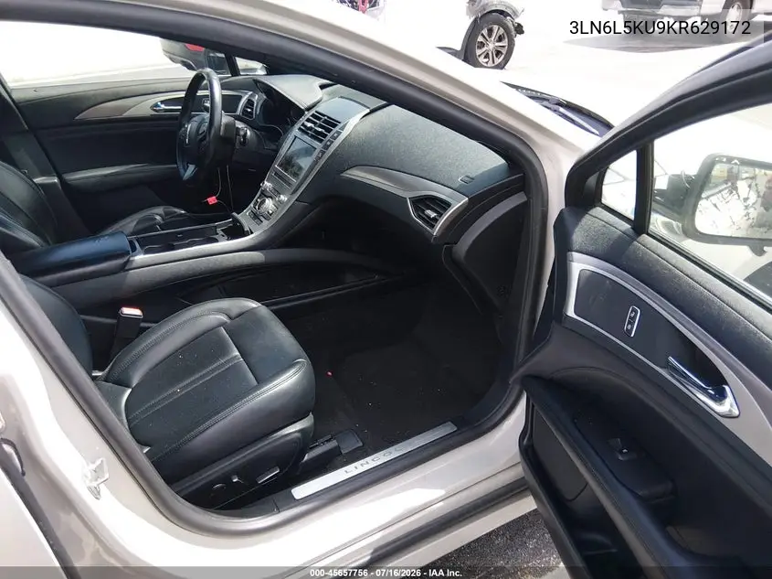 2019 Lincoln Mkz Hybrid Standard VIN: 3LN6L5KU9KR629172 Lot: 45657756