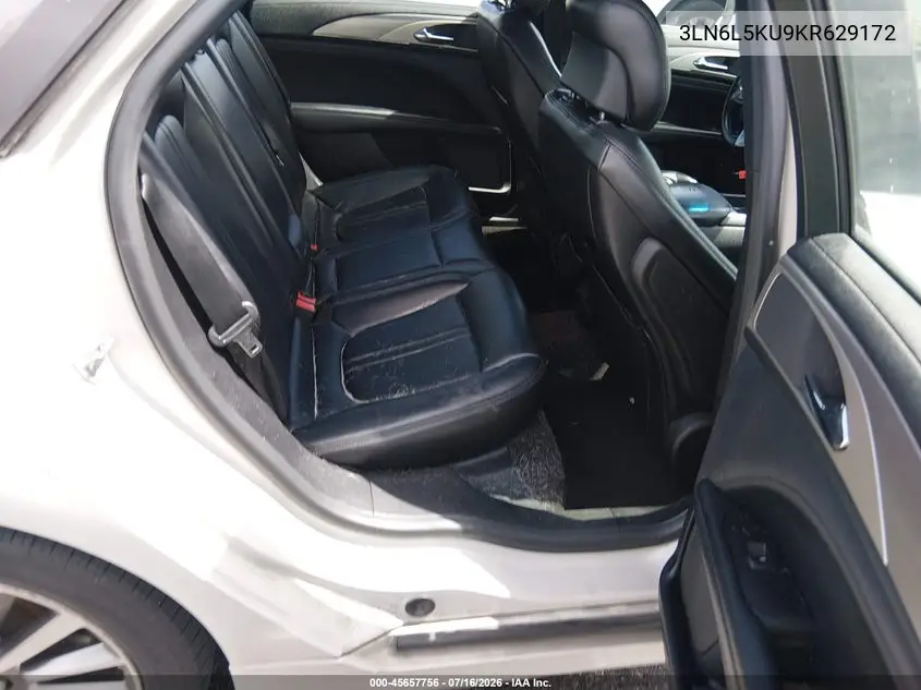 2019 Lincoln Mkz Hybrid Standard VIN: 3LN6L5KU9KR629172 Lot: 45657756