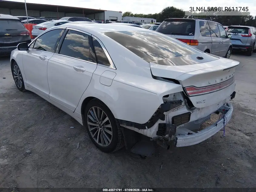 2020 Lincoln Mkz Standard VIN: 3LN6L5A98LR611745 Lot: 45571791