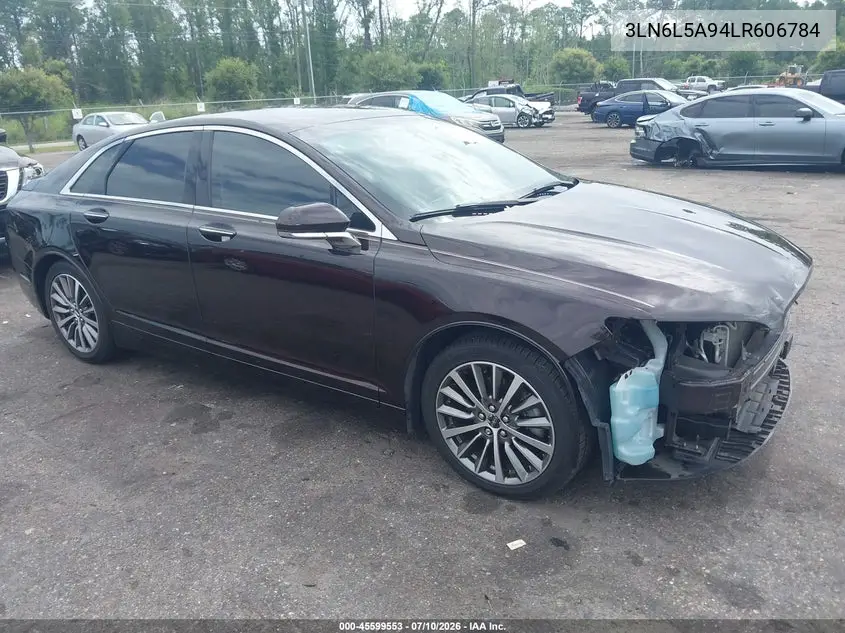 2020 Lincoln Mkz Standard VIN: 3LN6L5A94LR606784 Lot: 45599553