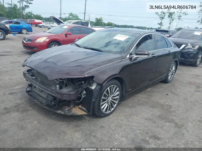 2020 Lincoln Mkz Standard VIN: 3LN6L5A94LR606784 Lot: 45599553