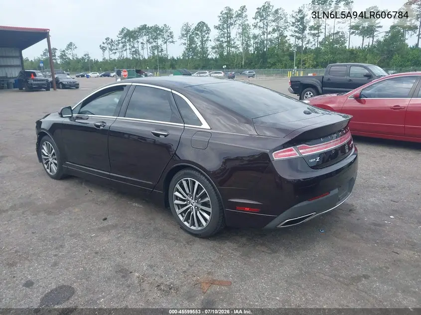 2020 Lincoln Mkz Standard VIN: 3LN6L5A94LR606784 Lot: 45599553