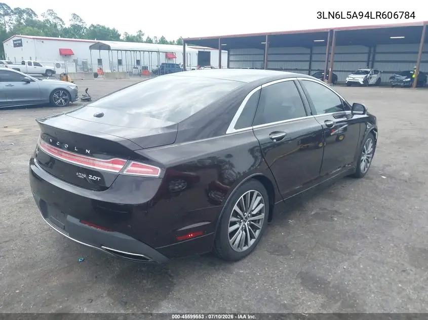 2020 Lincoln Mkz Standard VIN: 3LN6L5A94LR606784 Lot: 45599553