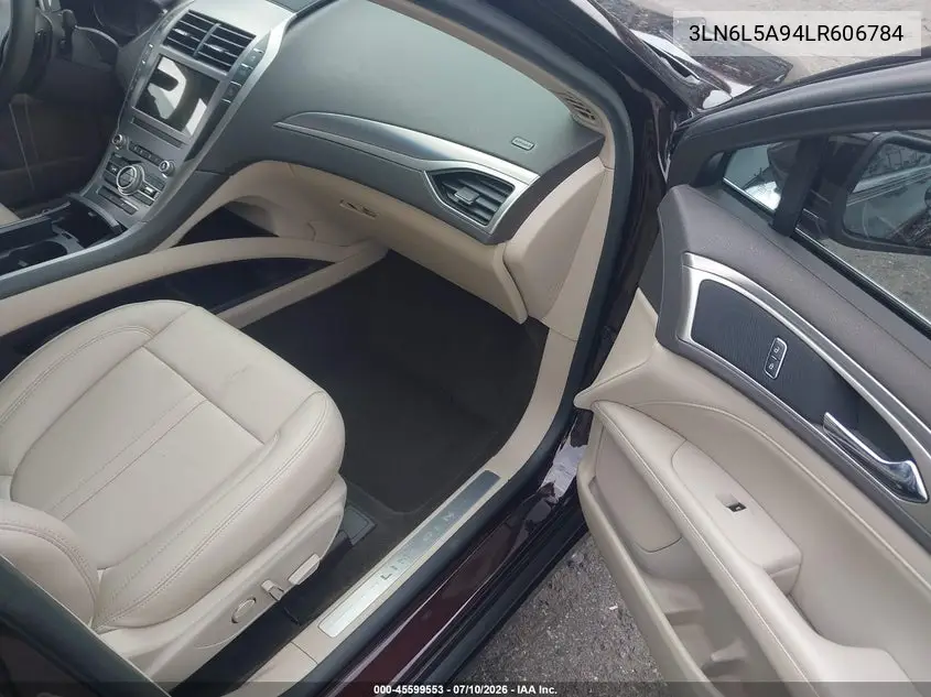 2020 Lincoln Mkz Standard VIN: 3LN6L5A94LR606784 Lot: 45599553