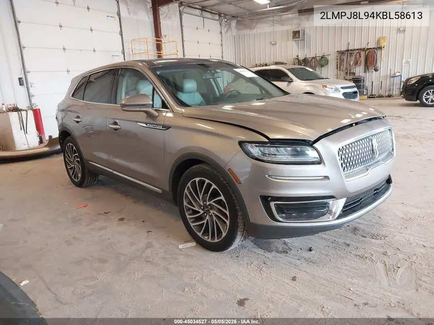 2019 Lincoln Nautilus Reserve VIN: 2LMPJ8L94KBL58613 Lot: 45034527