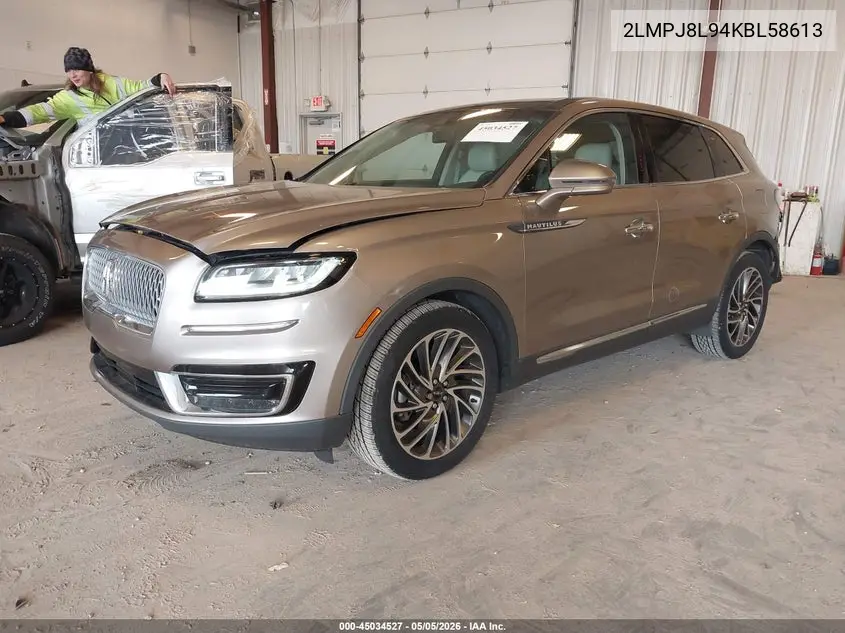 2019 Lincoln Nautilus Reserve VIN: 2LMPJ8L94KBL58613 Lot: 45034527