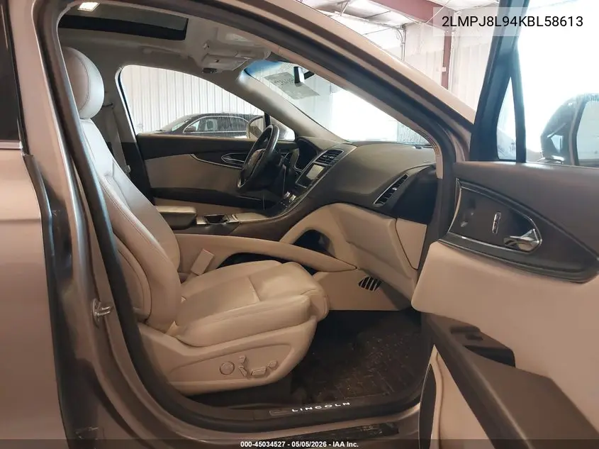 2019 Lincoln Nautilus Reserve VIN: 2LMPJ8L94KBL58613 Lot: 45034527