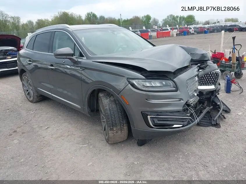 2019 Lincoln Nautilus Reserve VIN: 2LMPJ8LP7KBL28066 Lot: 45039828