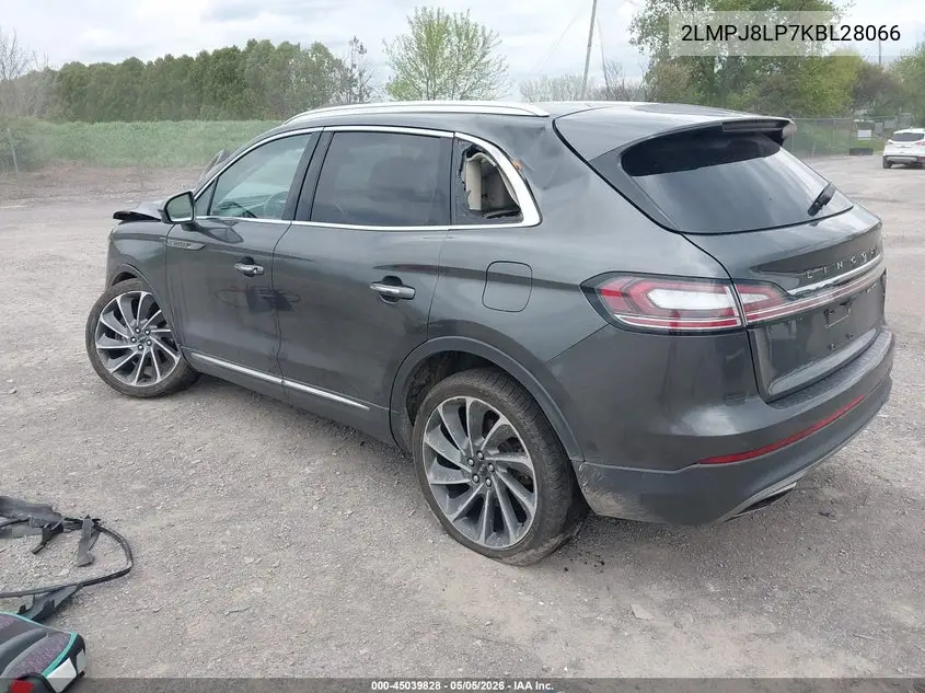 2019 Lincoln Nautilus Reserve VIN: 2LMPJ8LP7KBL28066 Lot: 45039828