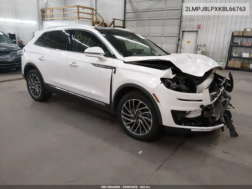 2019 Lincoln Nautilus Reserve VIN: 2LMPJ8LPXKBL66763 Lot: 45044005