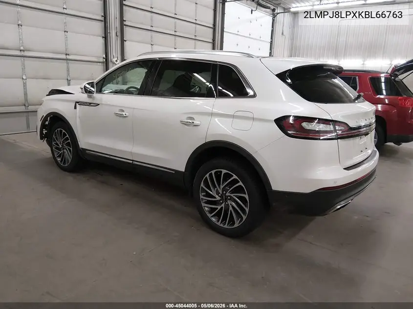 2019 Lincoln Nautilus Reserve VIN: 2LMPJ8LPXKBL66763 Lot: 45044005