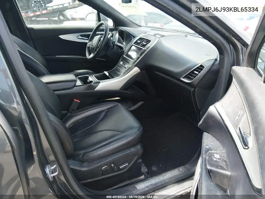 2019 Lincoln Nautilus Standard VIN: 2LMPJ6J93KBL65334 Lot: 45160334
