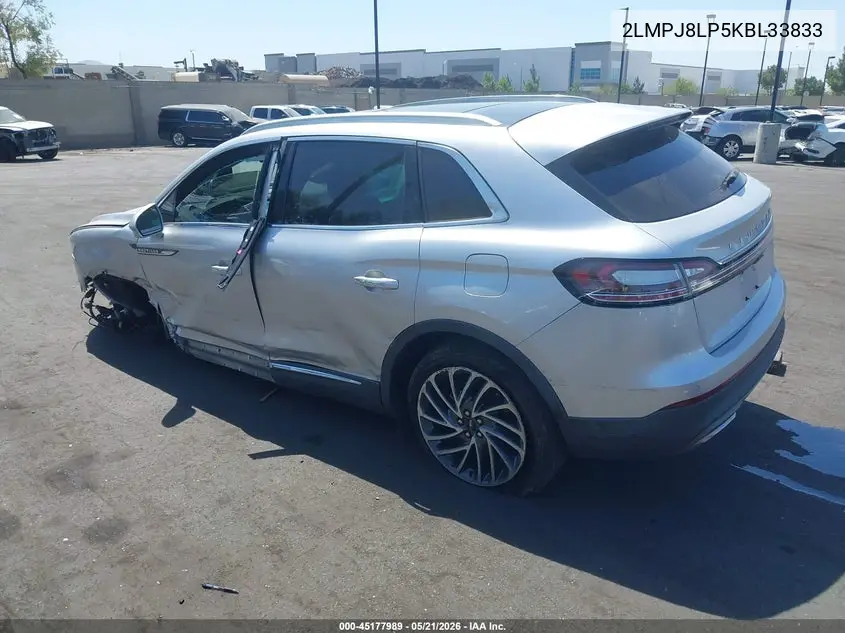 2019 Lincoln Nautilus Reserve VIN: 2LMPJ8LP5KBL33833 Lot: 45177989