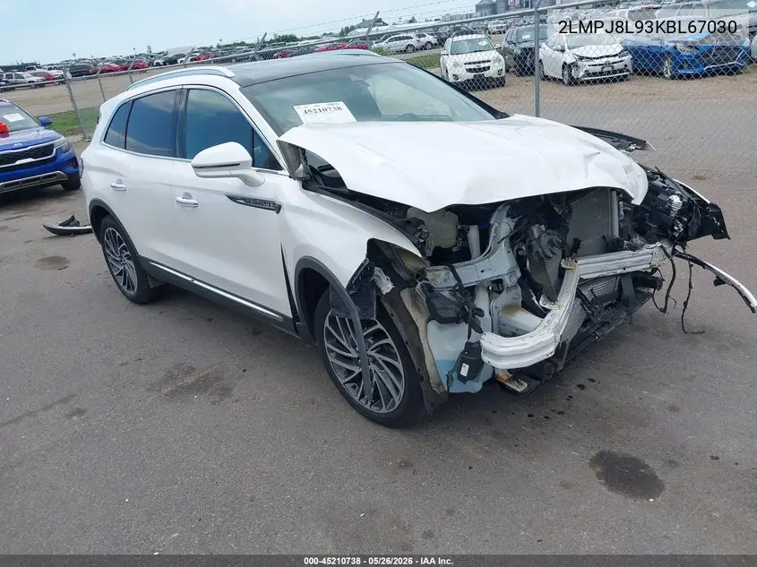 2019 Lincoln Nautilus Reserve VIN: 2LMPJ8L93KBL67030 Lot: 45210738