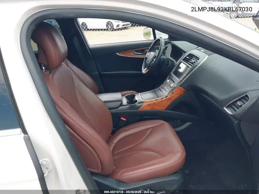 2019 Lincoln Nautilus Reserve VIN: 2LMPJ8L93KBL67030 Lot: 45210738