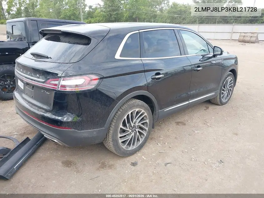 2019 Lincoln Nautilus Reserve VIN: 2LMPJ8LP3KBL21728 Lot: 45252517