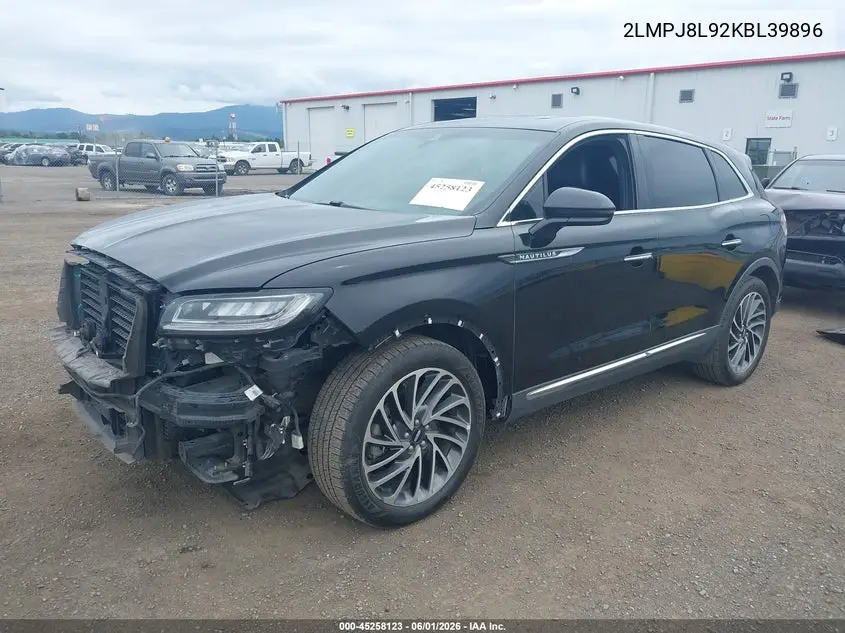 2019 Lincoln Nautilus Reserve VIN: 2LMPJ8L92KBL39896 Lot: 45258123
