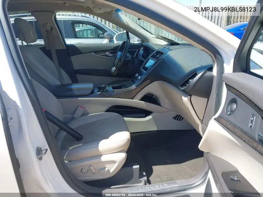 2019 Lincoln Nautilus Reserve VIN: 2LMPJ8L99KBL58123 Lot: 45262794