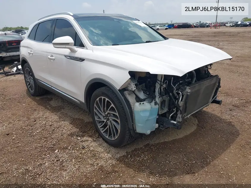 2019 Lincoln Nautilus Reserve VIN: 2LMPJ6LP8KBL15170 Lot: 45267566