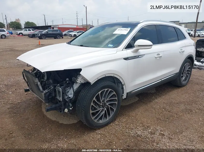 2019 Lincoln Nautilus Reserve VIN: 2LMPJ6LP8KBL15170 Lot: 45267566