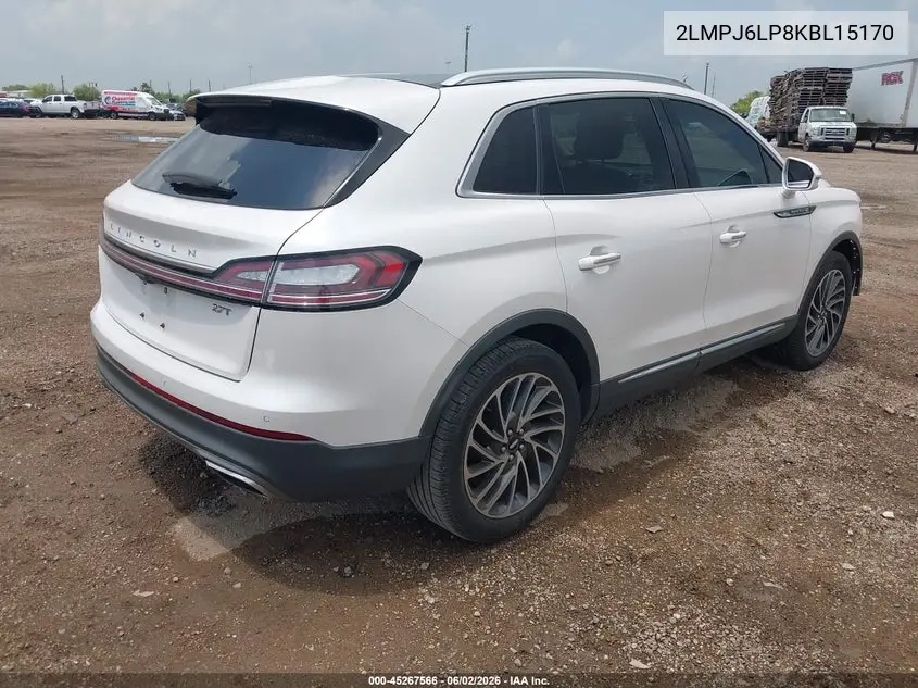 2019 Lincoln Nautilus Reserve VIN: 2LMPJ6LP8KBL15170 Lot: 45267566