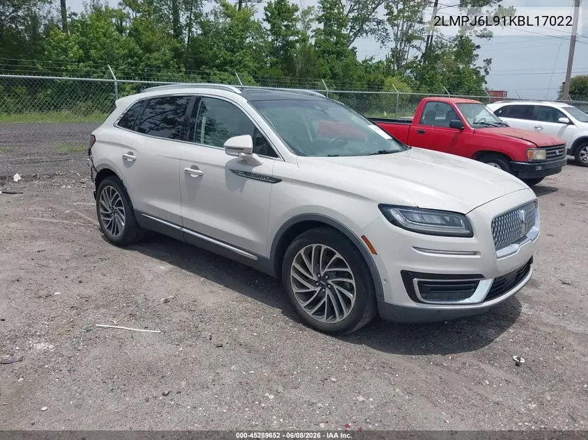2019 Lincoln Nautilus Reserve VIN: 2LMPJ6L91KBL17022 Lot: 45289652