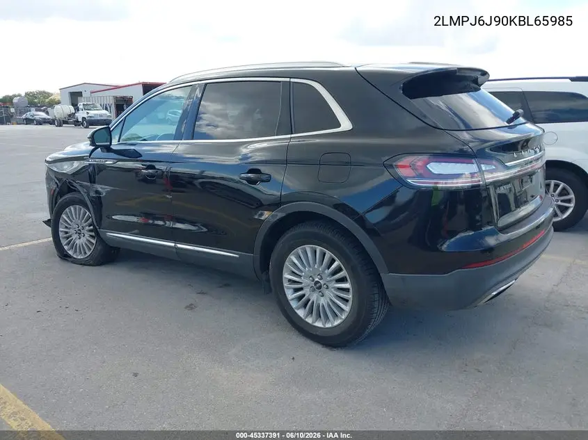2019 Lincoln Nautilus Standard VIN: 2LMPJ6J90KBL65985 Lot: 45337391